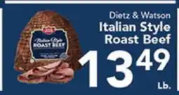 Eurofresh Market Dietz & Watson Italian Style Roast Beef offer