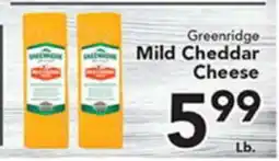 Eurofresh Market Greenridge Mild Cheddar Cheese offer