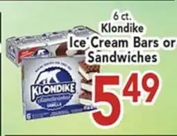 Eurofresh Market Klondike Ice Cream Bars or Sandwiches offer