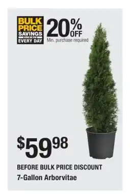 The Home Depot 7-Gallon Arborvitae offer