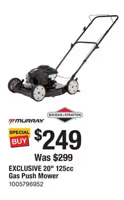 The Home Depot 20 125cc Gas Push Mower offer