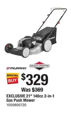 The Home Depot Murray 21 140cc 2-in-1 Gas Push Mower offer
