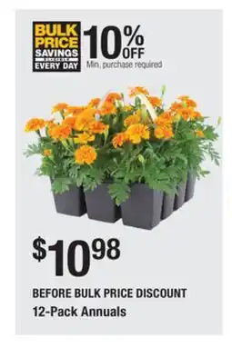 The Home Depot 12-Pack Annuals offer