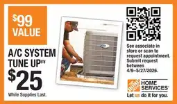 The Home Depot A/C SYSTEM TUNE UP¥¥ offer