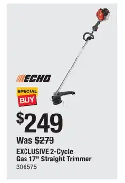 The Home Depot 2-Cycle Gas 17 Straight Trimmer offer