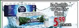 Garden Fresh Market Ice Mountain or Pure Life Water offer