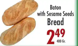 Garden Fresh Market Baton with Sesame Seeds Bread offer