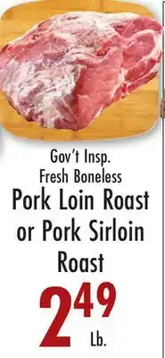 Garden Fresh Market Pork Loin Roast or Pork Sirloin Roast offer