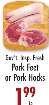 Garden Fresh Market Gov't. Insp. Fresh Pork Feet or Pork Hocks offer