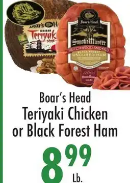 Garden Fresh Market Boar's Head Teriyaki Chicken or Black Forest Ham offer