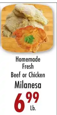 Garden Fresh Market Homemade Fresh Beef or Chicken Milanesa offer