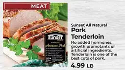 Sunset Foods Sunset All Natural Pork Tenderloin offer