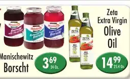 Garden Fresh Market Manischewitz Borscht | Zeta Extra Virgin Olive Oil offer