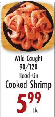 Garden Fresh Market Wild Caught 90/120 Head-On Cooked Shrimp offer