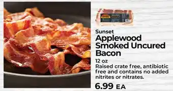 Sunset Foods Sunset Applewood Smoked Uncured Bacon offer