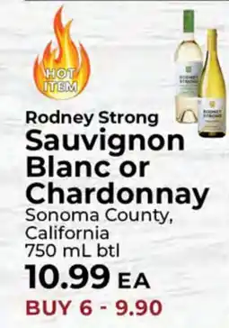 Sunset Foods Rodney Strong Sauvignon Blanc or Chardonnay offer