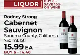 Sunset Foods Rodney Strong Cabernet Sauvignon offer