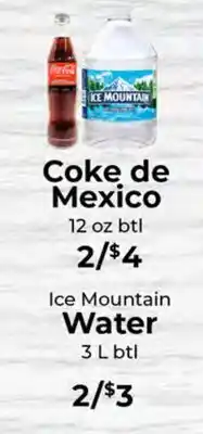 Sunset Foods Coke de Mexico Water offer