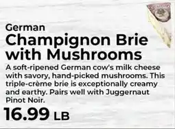 Sunset Foods German Champignon Brie with Mushrooms offer