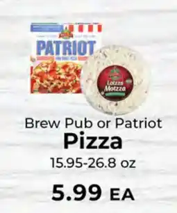 Sunset Foods Brew Pub or Patriot Pizza offer