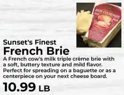 Sunset Foods Sunset's Finest French Brie offer