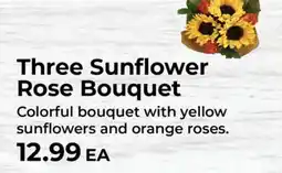 Sunset Foods Three Sunflower Rose Bouquet offer