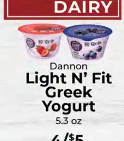 Sunset Foods Dannon Light N' Fit Greek Yogurt offer