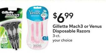 Publix Gillette Mach3 Or Venus Disposable Razors offer