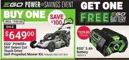 Ace Hardware EGO POWER + 56V Select Cut Touch Drive Self-Propelled Mower Kit offer