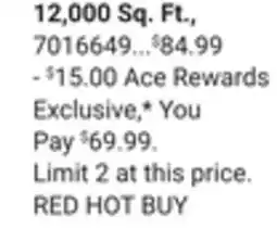 Ace Hardware Scotts Turf Builder Weed & Feed 12,000 Sq. Ft offer