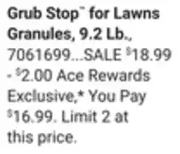 Ace Hardware Grub Stop for Lawns Granules, 9.2 Lb offer