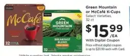 Kroger Green Mountain or McCafé K-Cups offer