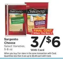 Kroger Sargento Cheese offer