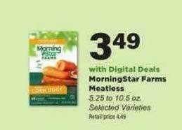 Stater Bros Morningstar Farms Meatless offer
