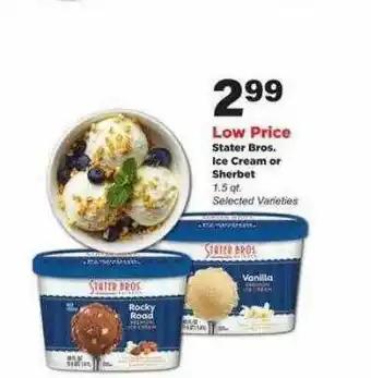 Stater Bros Ice Cream Or Sherbet offer
