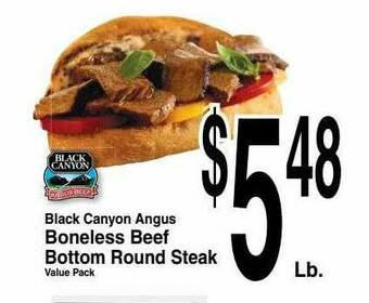 Super Saver Boneless Beef Bottom Round Steak offer