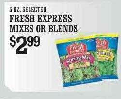 The Markets Fresh Express Mixes Or Blends offer