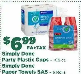 Northgate Market Simply Done Party Plastic Cups, Simply Done Paper Towels Sas offer