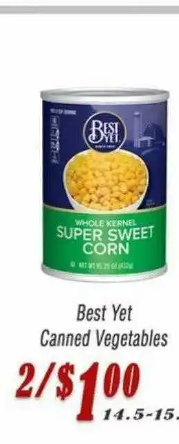 Best Yet Canned Vegetables