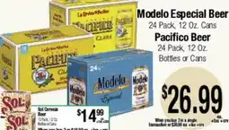 Big Saver Foods Modelo Especial Beer, Pacifico Beer offer