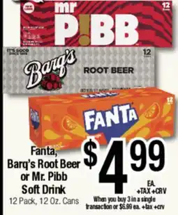 Big Saver Foods Fanta, Barq's Root Beer or Mr. Pibb Soft Drink offer
