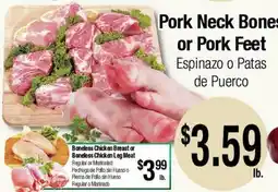 Big Saver Foods Pork Neck Bones or Pork Feet offer