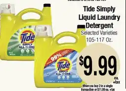 Big Saver Foods Tide Simply Liquid Laundry Detergent offer