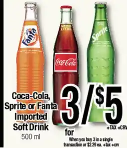 Big Saver Foods Coca-Cola, Sprite or Fanta Imported Soft Drink offer