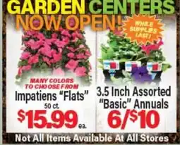 Angelo Caputo's Fresh Market Impatiens Flats 50 ct., 3.5 Inch Assorted Basic Annuals offer