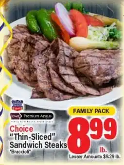Angelo Caputo's Fresh Market Iowa Premium Angus Choice Thin-Sliced Sandwich Steaks offer