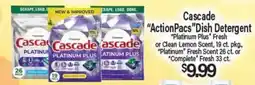 Angelo Caputo's Fresh Market Cascade ActionPacs Dish Detergent offer