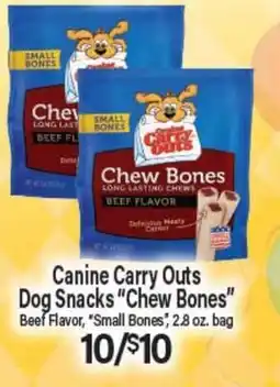 Angelo Caputo's Fresh Market Canine Carry Outs Dog Snacks Chew Bones offer