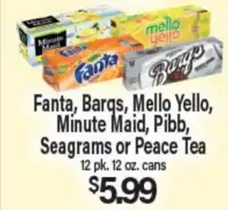 Angelo Caputo's Fresh Market Fanta, Barqs, Mello Yello, Minute Maid, Pibb, Seagrams or Peace Tea offer