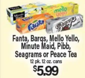 Angelo Caputo's Fresh Market Fanta, Barqs, Mello Yello, Minute Maid, Pibb, Seagrams or Peace Tea offer
